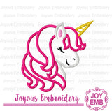 Unicorn Applique Machine Embroidery Design