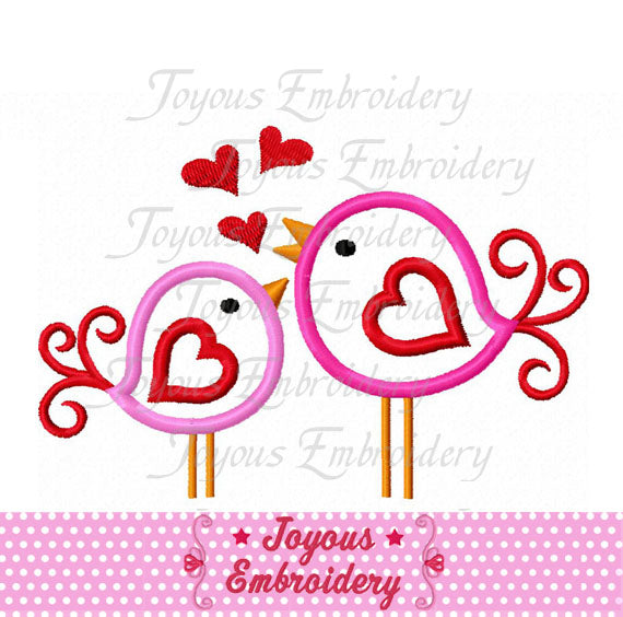 Valentine's day Birds Applique Embroidery Design NO:1901