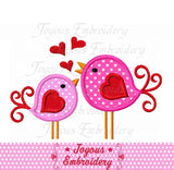 Valentine's day Birds Applique Embroidery Design NO:1901