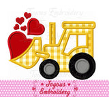 Valentine's day Bulldozer Heart Applique Embroidery Design NO:2251