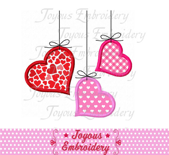 Valentines day Heart Applique Embroidery Design NO:1903