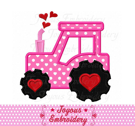 Valentine's day Tractor Applique Machine Embroidery Design NO:1906