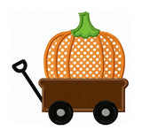 Thanksgiving Wagon Pumpkin Applique Machine Embroidery Design NO:1379