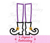 Halloween Witch Boots Applique Machine Embroidery Design NO:1240