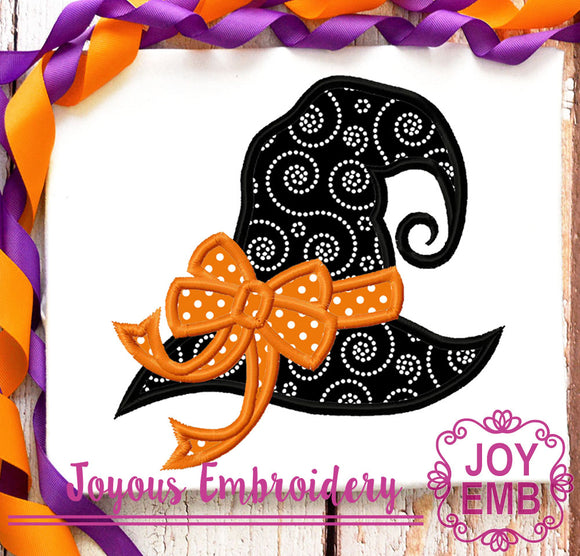 Halloween Witch Hat Applique Machine embroidery NO:3049