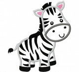 Instant Download Zebra Applique Machine Embroidery Design,Zoo animal applique design NO:1224