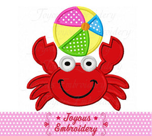 Instant Download Crab With beach ball Applique Embroidery Design NO:2117