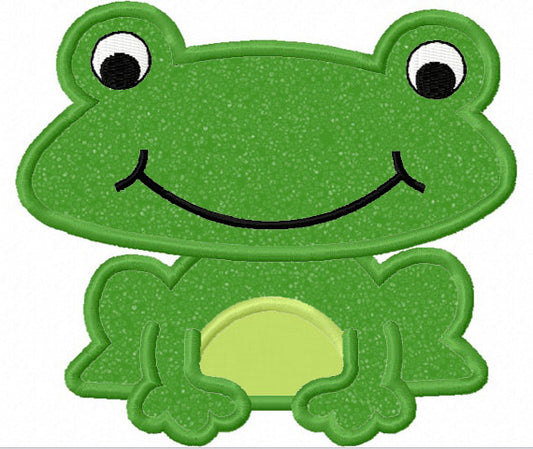 Instant Download Frog Applique Machine Embroidery Design NO:1121