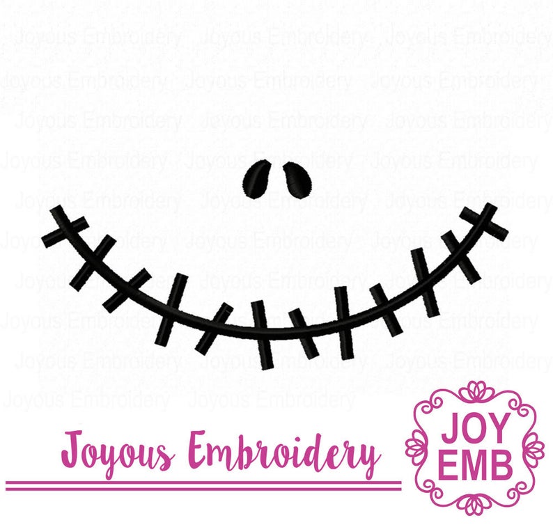 Jack Skeleton Applique Machine Embroidery Design NO:2708