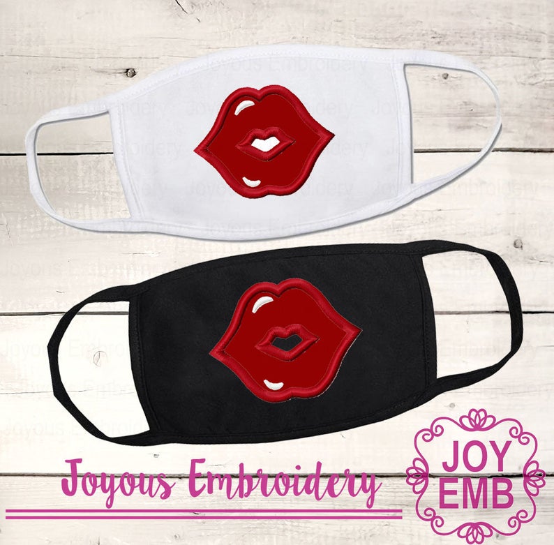 Instant Download Lip Print Applique Machine Embroidery Design NO:2707