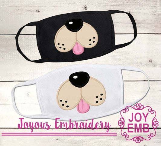 Instant Download Dog Face Applique Machine Embroidery Design