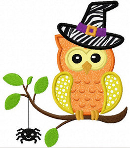Halloween Owl Applique Machine Embroidery Design NO:1199