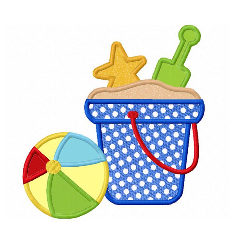 Instant Download Beach Ball Applique Machine Embroidery Design NO:1320