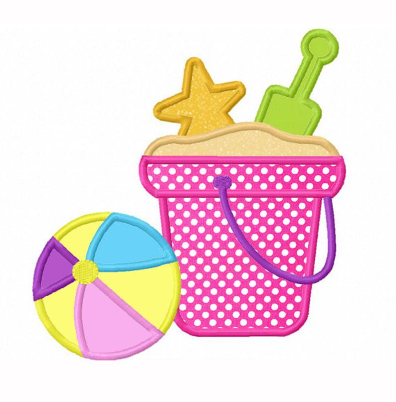 Instant Download Beach Ball Applique Machine Embroidery Design NO:1320
