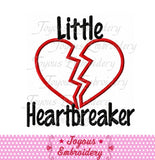 Little Heartbreaker Applique Machine Embroidery Design NO:1949
