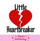Little Heartbreaker Applique Machine Embroidery Design NO:1949