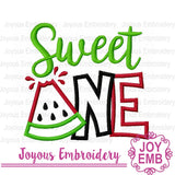 Watermelon Sweet ONE Applique Machine Embroidery Design NO:2920